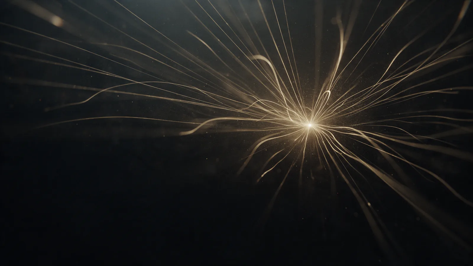 Threads of gold light spreading.